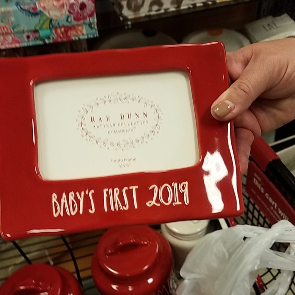 Rae Dunn baby’s first Christmas frame